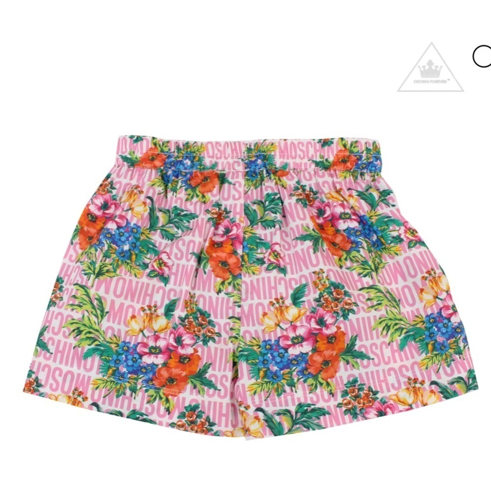 Moschino Floral Print Women's Shorts - Pink